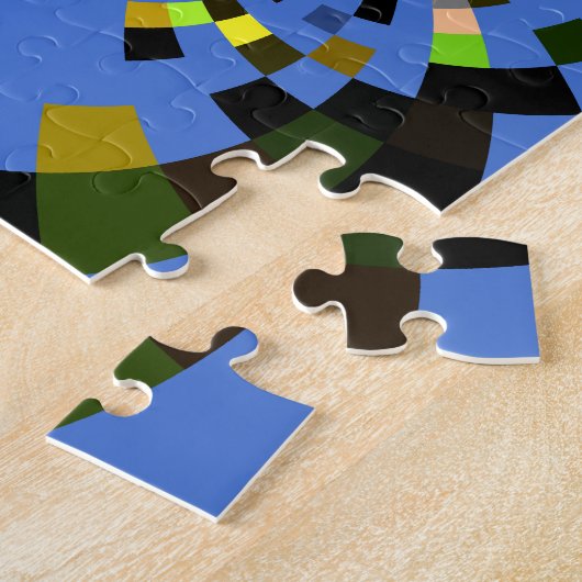 Puzzle M Bleu (Côté)