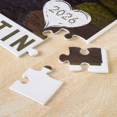 Puzzle M & M Bloc Photo Cœur Anniversaire Nom (Côté)