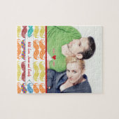 Puzzle M. Mustache Hipster Motif (Horizontal)