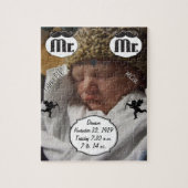 Puzzle M. Mustache Lil Man Baby Boy Statistiques (Vertical)