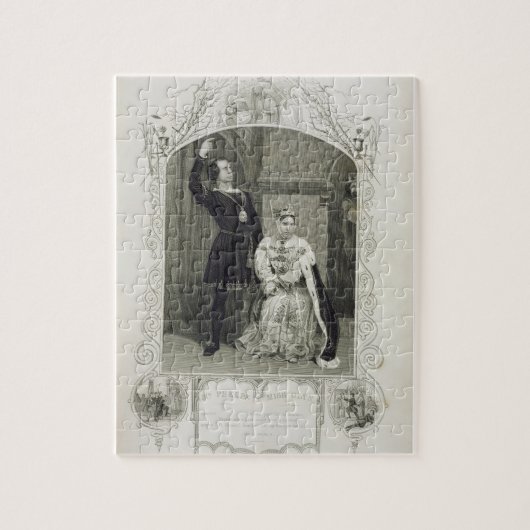 Puzzle M. Phelps comme Hamlet et Mlle Glyn comme Reine (Vertical)