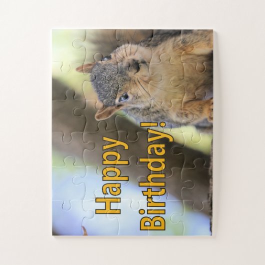 Puzzle M. Squirrel souhaite un joyeux anniversaire (Vertical)