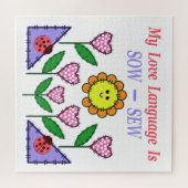 Puzzle Ma Langue D'Amour Est Douce - Coudre (Horizontal)