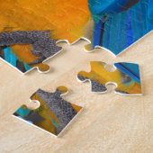 Puzzle Macao bleu et jaune (Côté)