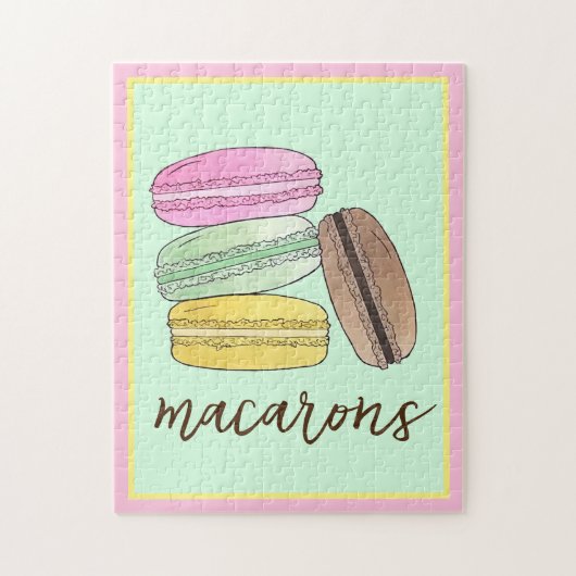 Puzzle Macaron French Pastry Cookies Macarons Pâtisserie (Vertical)
