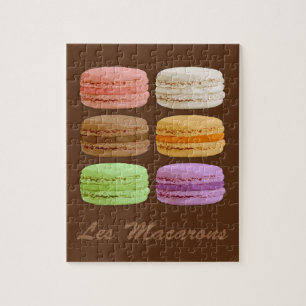 Puzzle Macarons français - pastels multicolores