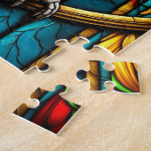 Puzzle Macaw en verre tendu (Côté)
