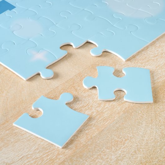 Puzzle Machu Picchu Cusco Pérou Art bleu clair (Côté)