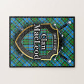 Puzzle MacLeod Clan Harris Tartan Swords and Shield (Horizontal)
