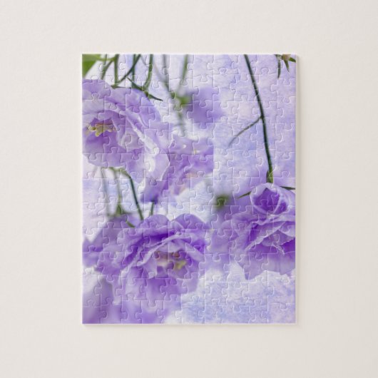 Puzzle Macro Fleurs Campanella Violet (Vertical)