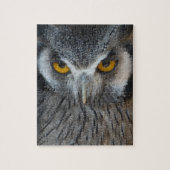 Puzzle Macro hibou de Scops noir et blanc (Vertical)