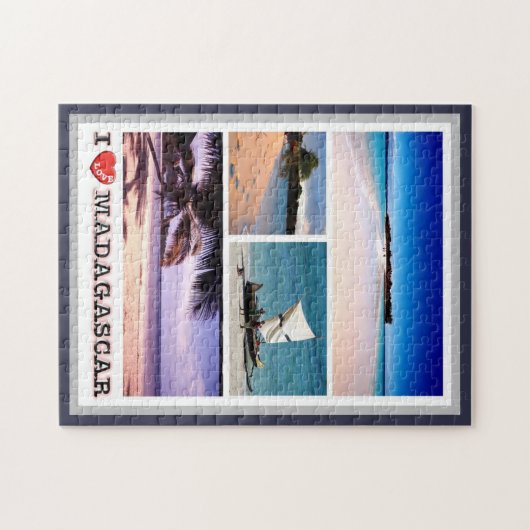 Puzzle Madagascar - I Love - (Horizontal)