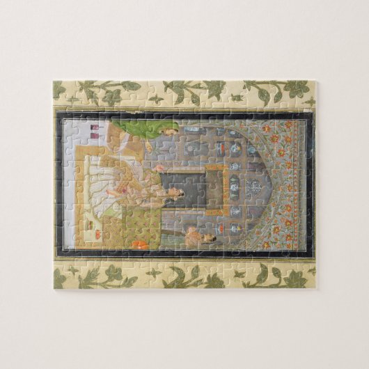 Puzzle Madame assise dans un pavillon avec des préposés, (Horizontal)