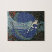 Puzzle Madame avec un dragon (litho de couleur) (Horizontal)