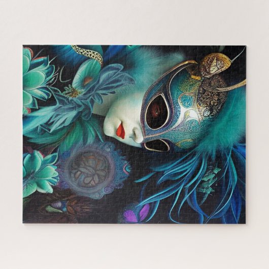Puzzle Madame Masquerade Turquoise (Horizontal)
