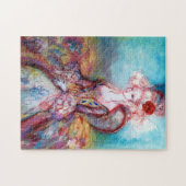 Puzzle MADAME POMPADOUR or bleu rose (Horizontal)