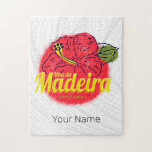 Puzzle Madeira Hibiscus Flower Island Portugal Souvenir