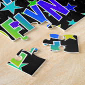 Puzzle "MADELYN" Prénom, Amusant "HEUREUX ANNIVERSAIRE" (Côté)