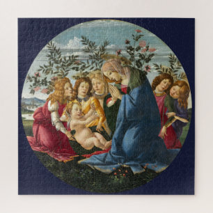 Puzzle Madonna adorant l'Enfant avec 5 Anges Botticelli