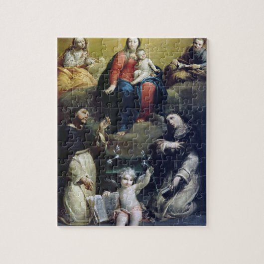 Puzzle Madonna du chapelet avec solides solubles (Vertical)