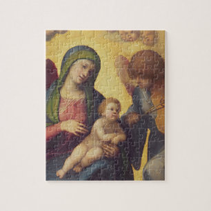 Puzzle Madonna et enfant avec les anges c.1510-15 (huile