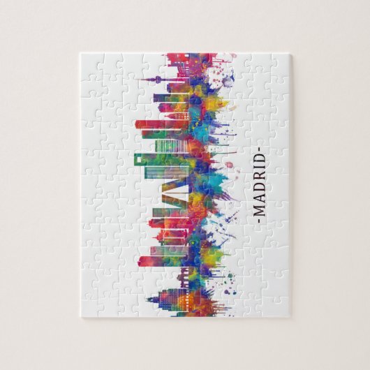 Puzzle Madrid Espagne Skyline (Vertical)