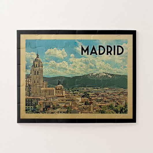 Puzzle Madrid Espagne Vintage voyage (Horizontal)