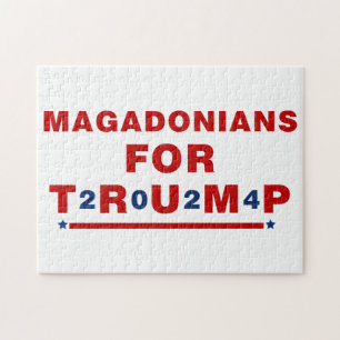 Puzzle Magadoniens pour Trump 2024 Red Blue Star