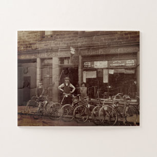 Puzzle Magasin de bicyclettes écossais vintage G J MacDon