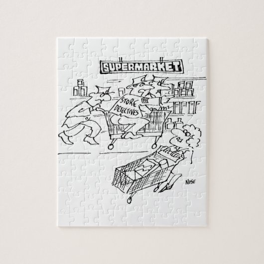 Puzzle Magasin de détectives dans un supermarché (Vertical)