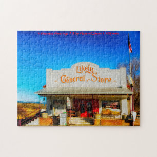 Puzzle Magasin général Likley Californie. Vœux de Noël