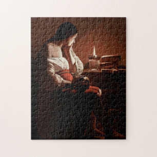 Puzzle Magdalene avec la flamme fumante, La Tour