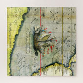 Puzzle Magellans navire Victoria, Antique Carte Océan Pac (Horizontal)