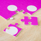 Puzzle Magenta pois #FF00DC (Côté)