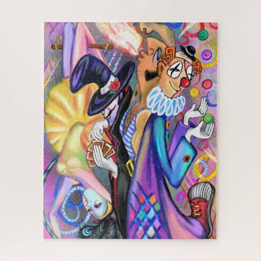 Puzzle Magic Circus - Clown Acrobat Magicien Fire Eater (Vertical)