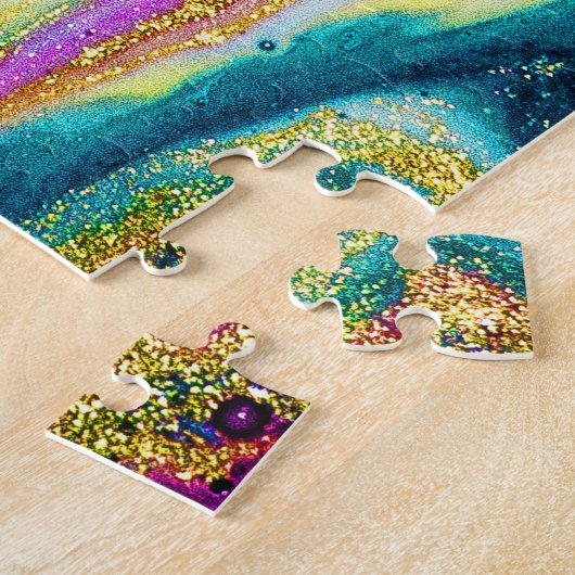 Puzzle Magic Marbling : Metallic Paint Design. (Côté)