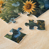 Puzzle Magical Cottage avec Sunflower Field (Côté)