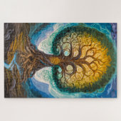 Puzzle Magical Glowing Tree Of Life Swirling Fantasy (Horizontal)