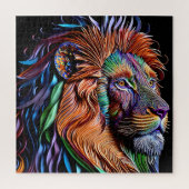 Puzzle Magical Lion-Paper Quilling Style, Weirdcore Craft (Vertical)