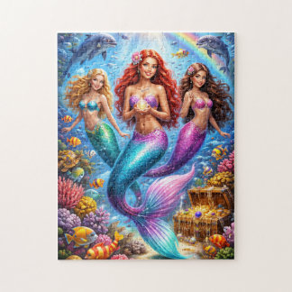 Puzzle Magical Mermaid Lagoon Bright Underwater Fantasy 