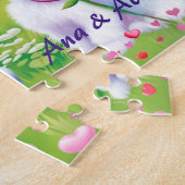 Puzzle Magical Unicorn & Cute Kitten Love Art  (Côté)