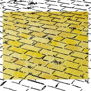 Puzzle Magicien d'Oz vintage Route de briques jaunes par