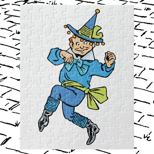 Puzzle Magicien vintage d'Oz, joli garçon munchkin dansan