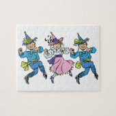 Puzzle Magicien vintage d'Oz, mignonne Munchkins Dansant  (Horizontal)