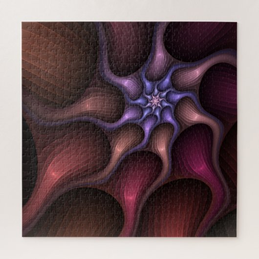 Puzzle Magique brillant Abstrait rayé coloré Fractal (Vertical)