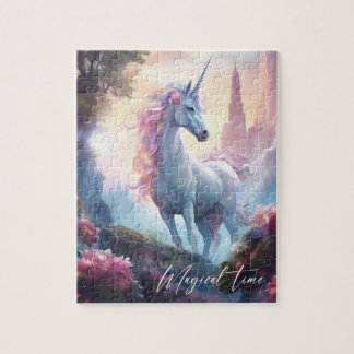 Puzzle Magique licorne conte de fées château cadeau d'ann