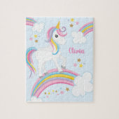 Puzzle Magique Rainbow Unicorn Personnalisé Enfants (Vertical)