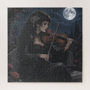 Puzzle Magnifique Beauté Gothique Romantique Jouant de l'