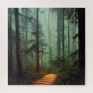 Puzzle Magnifique Chemin Forestier Artwork numérique