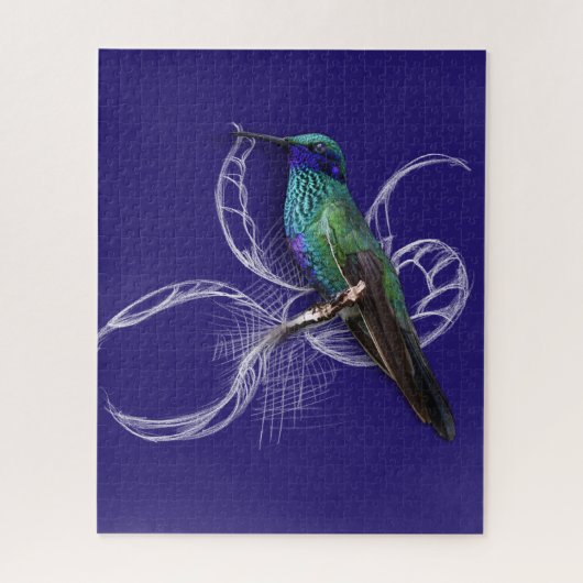 Puzzle Magnifique colibri - personnalisez en ajoutant un  (Vertical)